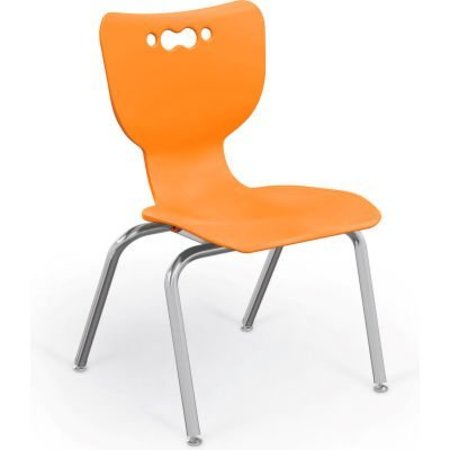 MOORECO BaltÂ Hierarchy 14" Plastic Classroom Chair - Set of 5 - Orange 53314-5-ORANGE